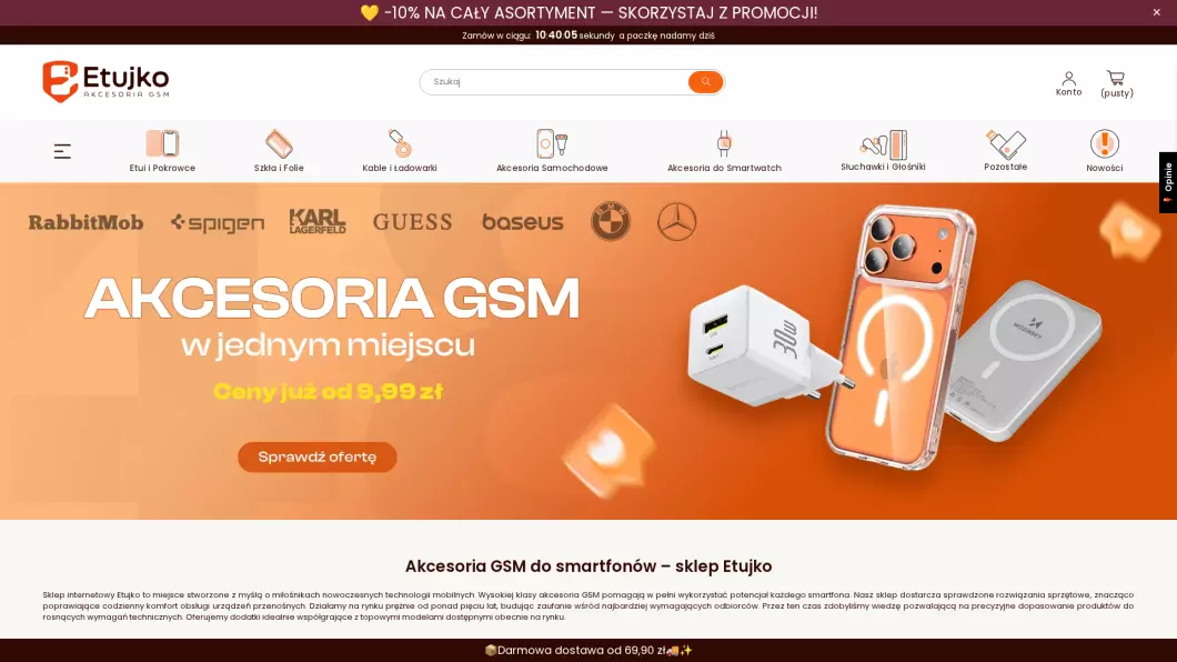 Sklep GSM Etujko - podgląd