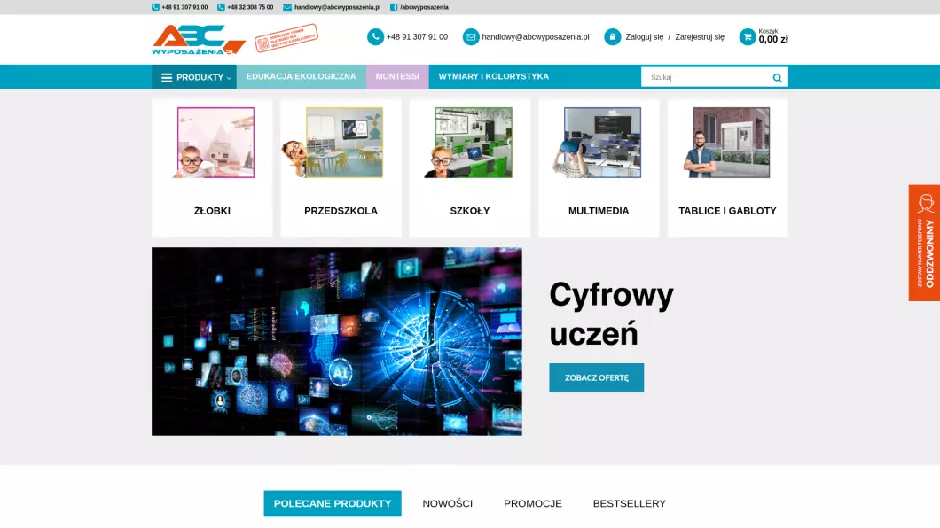Wyposażenie szkół - ABC Wyposażenia - podgląd